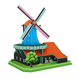 CubicFun 3D Puzzle Yel Değirmeni Hollanda MC219H - Thumbnail