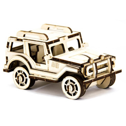 D3D Ahşap Puzzle Jeep - Thumbnail