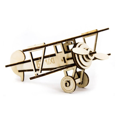 D3D Ahşap Puzzle Nieuport Aircraft - Thumbnail