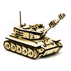 D3D Ahşap Puzzle Tank M-60 - Thumbnail