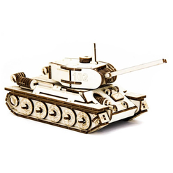 D3D Ahşap Puzzle Tank T-34 - Thumbnail