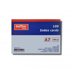 Deffter - Deffter 64269-4 İndex Kartı A7 Beyaz Düz