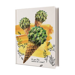 Deffter Cactus Ice Cream Çizgili Defter 14x20 cm96 Yaprak 64612-8 - Thumbnail