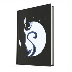 Deffter - Deffter Cat Moon/Sert Kapak Çizgili 14x20 Cm