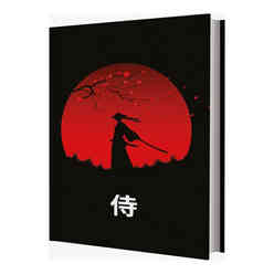 Deffter Japanese Samuray 14*20 Sert Kapak Çizgisiz Defter - Thumbnail