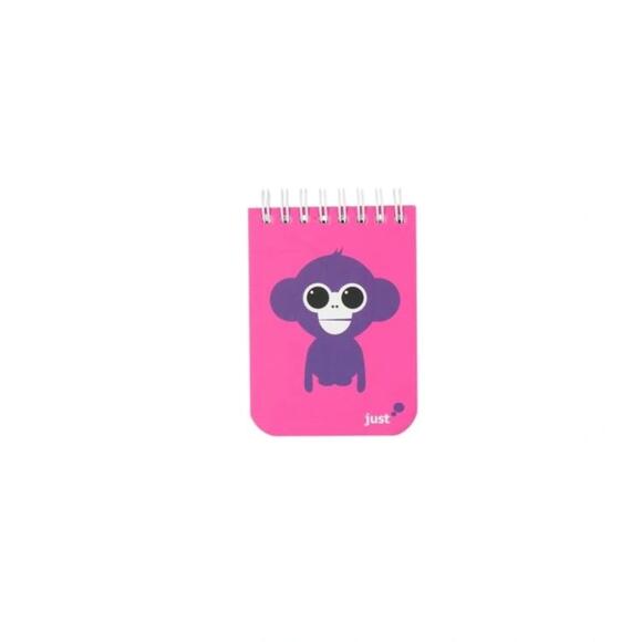 Deffter Just A7 Bloknot Sert Kapak Spiralli Defter 70yp. Monkey Çizgisiz 644766