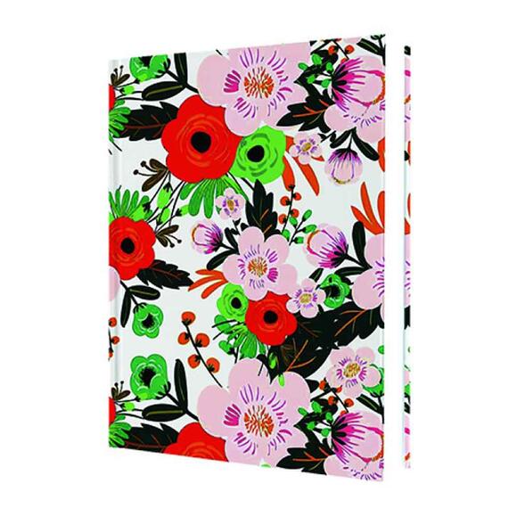 Deffter Spring 2025 Abstract Flowers Sert Kapak 14x20 Çizgili 64899-3