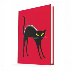 Deffter - Deffter Summer Cats-Black Cat/Sert Kapak Çizgili 14x20 Cm