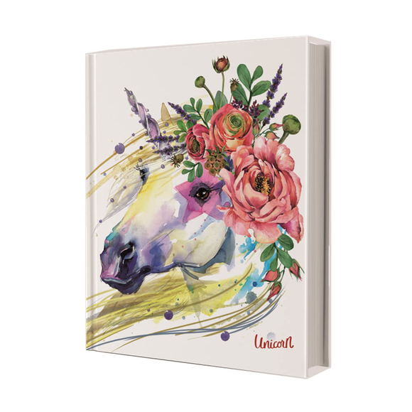 Deffter Unicorn Flower Çizgili Defter 14x20 cm 96 Yaprak 64624-1