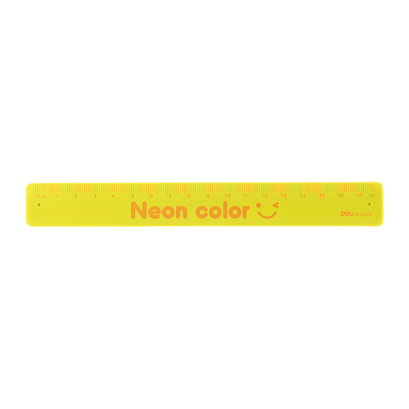 Deli Cetvel Neon Renkler 18cm 6206