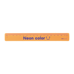 Deli Cetvel Neon Renkler 18cm 6206 - Thumbnail