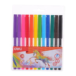 Deli Color Run Keçeli Kalem 12 Renk C10003 - Thumbnail