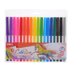 Deli Color Run Keçeli Kalem 18 Renk C10013 - Thumbnail