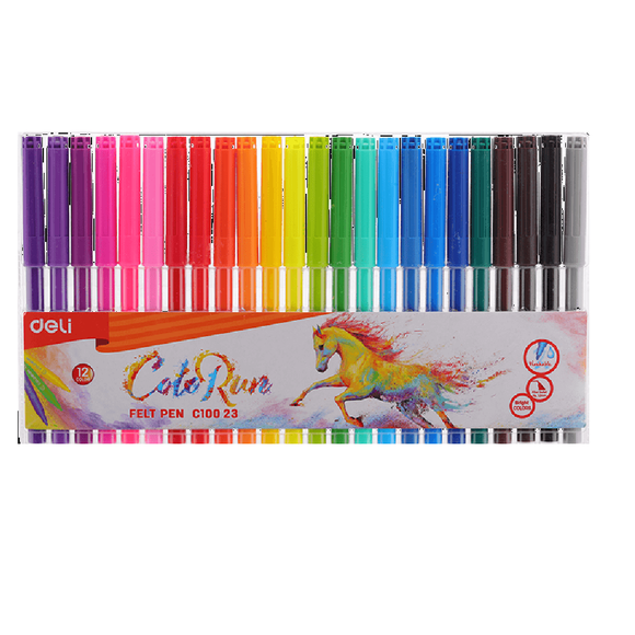 Deli Color Run Keçeli Kalem 24 Renk C10023