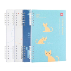 Deli - Deli Değiştirilebilir Kapaklı Polygon Animals A5 50 Yp. Defter N206