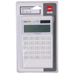 Deli Hesap Makinesi Touch 12 Hane Beyaz M01211 - Thumbnail