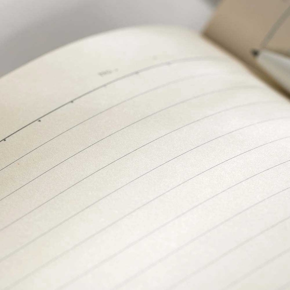 Deli Kumaş Kaplama Krem A5 96 Yp. Çizgili Defter N118L