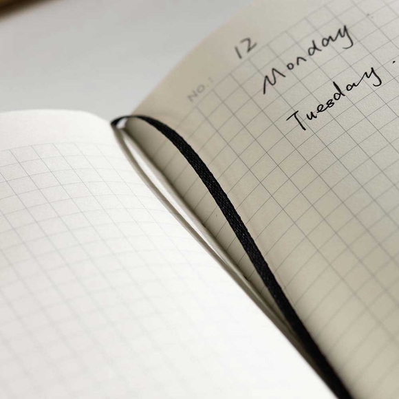 Deli Kumaş Kaplama Krem A5 96 Yp. Kareli Defter N118G