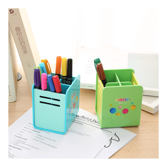 Deli Masa Üstü Kalemlik Neon Renkler 80x85x105mm H85104