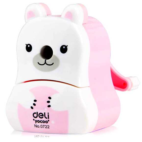 Deli Masa Üstü Kalemtraş Kucaklayan Ayıcık Pastel Pembe 0722 / 100119290