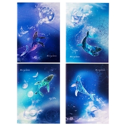 Deli Notebook B5 40yp Whale Dream Defter QFB540 - Thumbnail