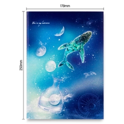 Deli Notebook B5 40yp Whale Dream Defter QFB540 - Thumbnail