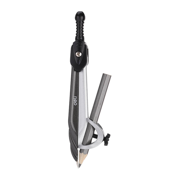 Deli Pergel Compass Metal Kurşun Kalemli G20402