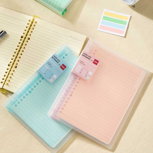Deli PVC Kapak Sayfa Yedekli A5 60 Yp. Pembe Defter N020
