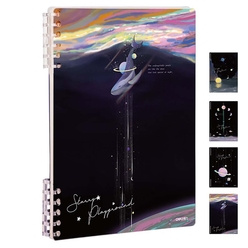 Deli Spiralli Space Loose-Leaf Notebook (3 Kapak hediyeli) 24504 - Thumbnail