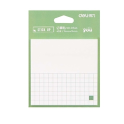 Deli Sticky Notes Kareli Ve Düz Yapışkanlı Not Kağıdı 74x74mm 40Yp. 21544 - Thumbnail