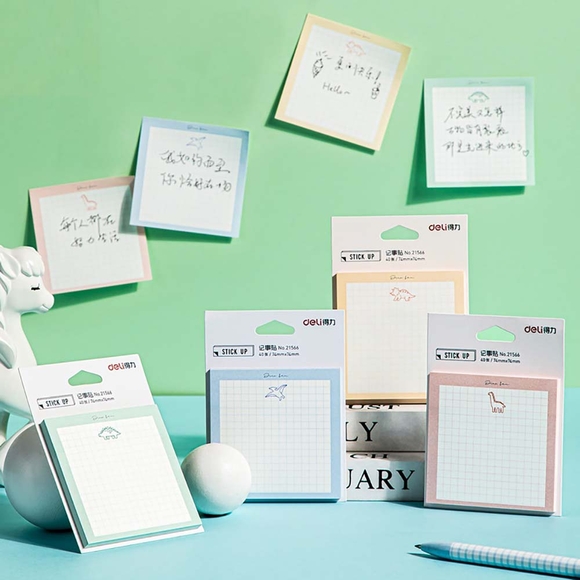Deli Sticky Notes Kareli Yapışkanlı Not Kağıdı 74x74mm 40Yp. 21566