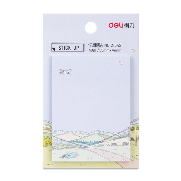 Deli Sticky Notes Yapışkanlı Not Kağıdı 55x74mm 40Yp. 21542