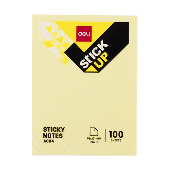 Deli Sticky Notes Yapışkanlı Not Kağıdı 76x101 mm Sarı EA00453