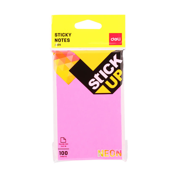 Deli Sticky Notes Yapışkanlı Not Kağıdı 76x126 mm Ultra Neon A02502