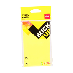 Deli Sticky Notes Yapışkanlı Not Kağıdı 76x126 mm Ultra Neon A02502 - Thumbnail