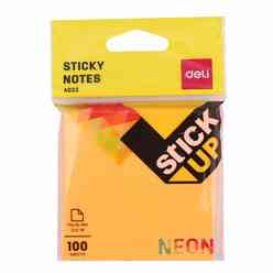 Deli Sticky Notes Yapışkanlı Not Kağıdı 76x76 mm 100 yp.Ultra Neon A02303 - Thumbnail