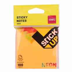 Deli Sticky Notes Yapışkanlı Not Kağıdı 76x76 mm 100 yp.Ultra Neon A02303 - Thumbnail
