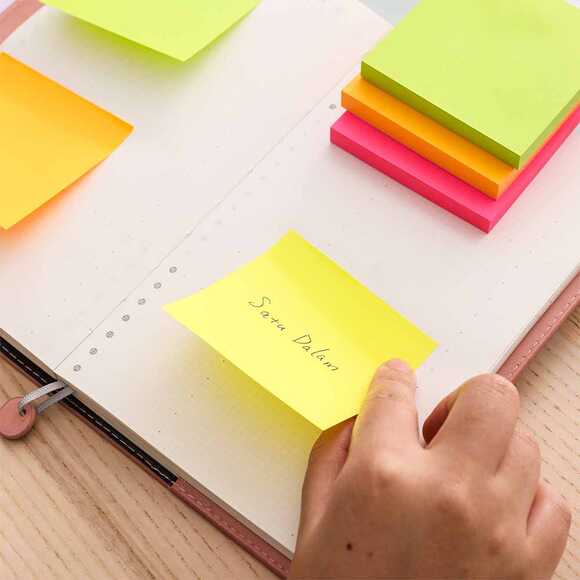 Deli Sticky Notes Yapışkanlı Not Kağıdı 76x76 mm 100 yp.Ultra Neon A02303