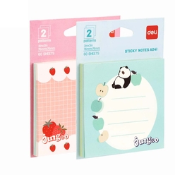 Deli - Deli Sticky Notes Yapışkanlı Not Kağıdı 76x76mm 2 Patern 60Yp. A041