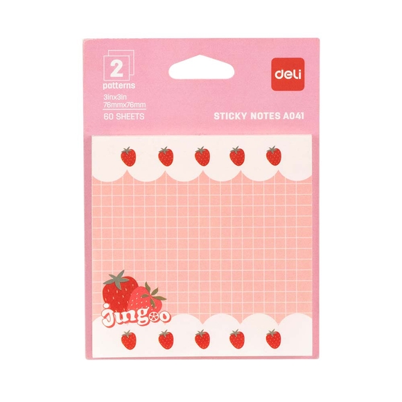 Deli Sticky Notes Yapışkanlı Not Kağıdı 76x76mm 2 Patern 60Yp. A041