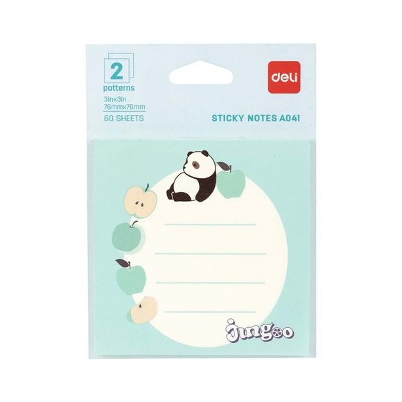 Deli Sticky Notes Yapışkanlı Not Kağıdı 76x76mm 2 Patern 60Yp. A041
