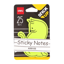 Deli Sticky Notes Yapışkanlı Not Kağıdı Hayvan Figürlü 25 Safya - Thumbnail