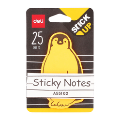 Deli Sticky Notes Yapışkanlı Not Kağıdı Hayvan Figürlü 25 Safya - Thumbnail
