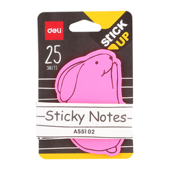 Deli Sticky Notes Yapışkanlı Not Kağıdı Hayvan Figürlü 25 Safya - Thumbnail