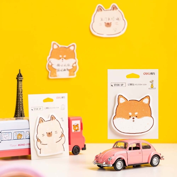 Deli Sticky Notes Yapışkanlı Not Kağıdı Hayvan Şekilli 30Yp. 21534