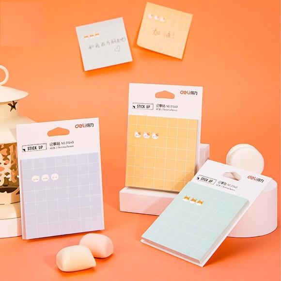 Deli Sticky Notes Yapışkanlı Not Kağıdı Kareli Kağıt 40Yp. 21543