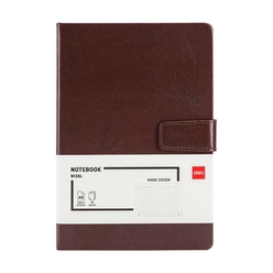 Deli - Deli Suni Deri Kahverengi A5 96 Yp. Çizgili Defter N138L