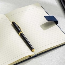 Deli Suni Deri Kahverengi A5 96 Yp. Çizgili Defter N138L - Thumbnail