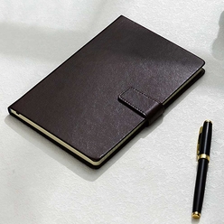 Deli Suni Deri Kahverengi A5 96 Yp. Kareli Defter N138G - Thumbnail