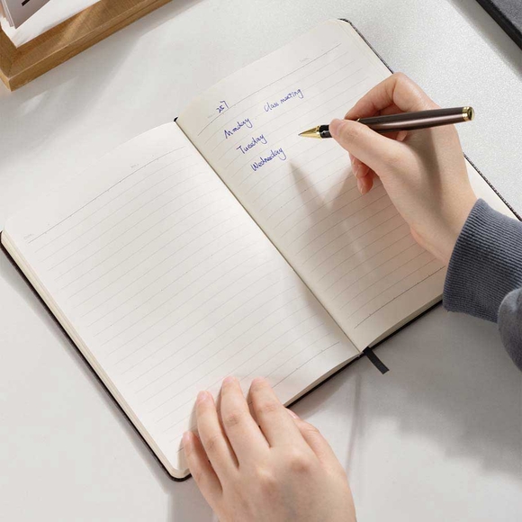 Deli Suni Deri Siyah A5 96 Yp. Çizgili Defter N112L